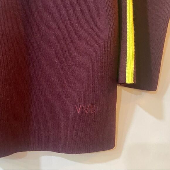 Victoria Beckham pullover purple knit mock neck sweater medium - Picture 8 of 12